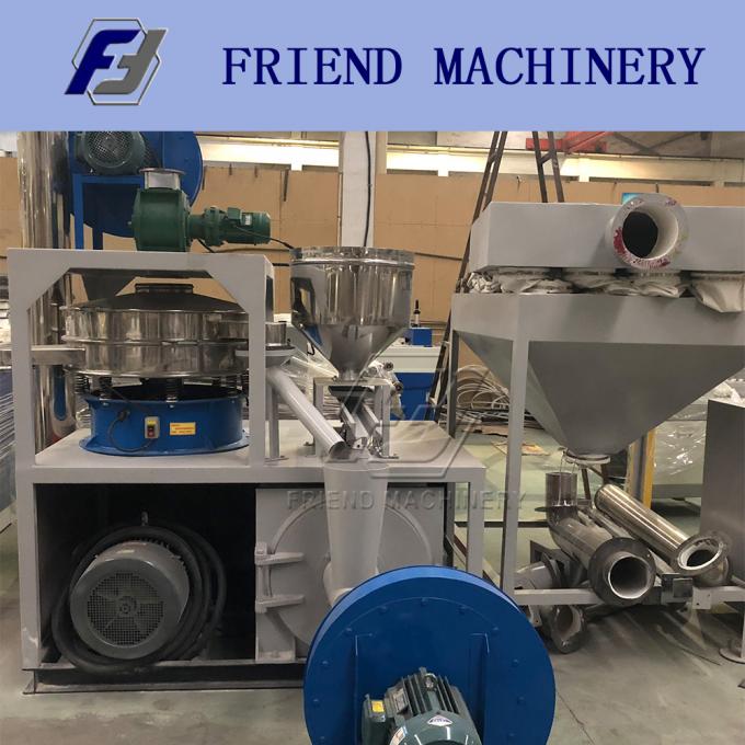 Hermetische het Schroot Plastic Pulverizer van pvc van 500kg/H 3700rpm Machine 0