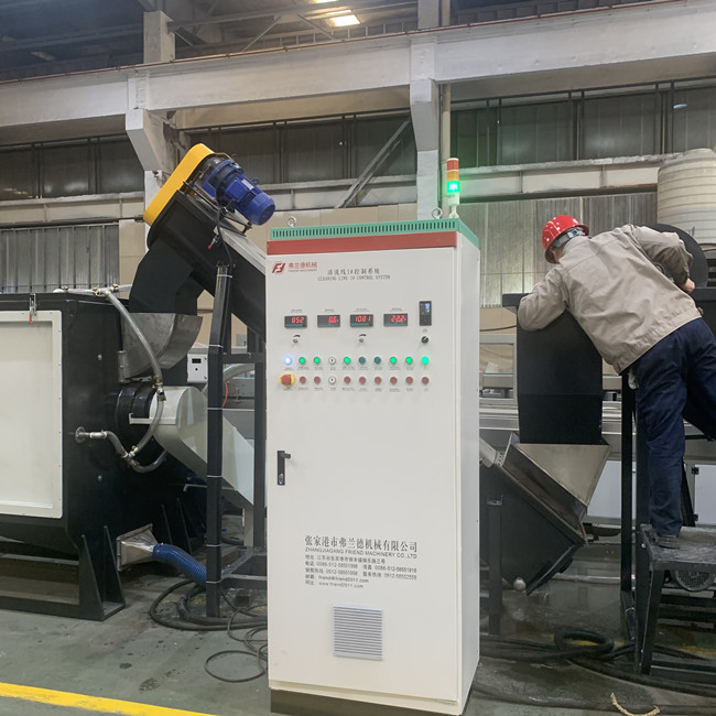 300kg/H afval Plastic PLC van de Recyclingslijn Controle met Washsing-Functie 3